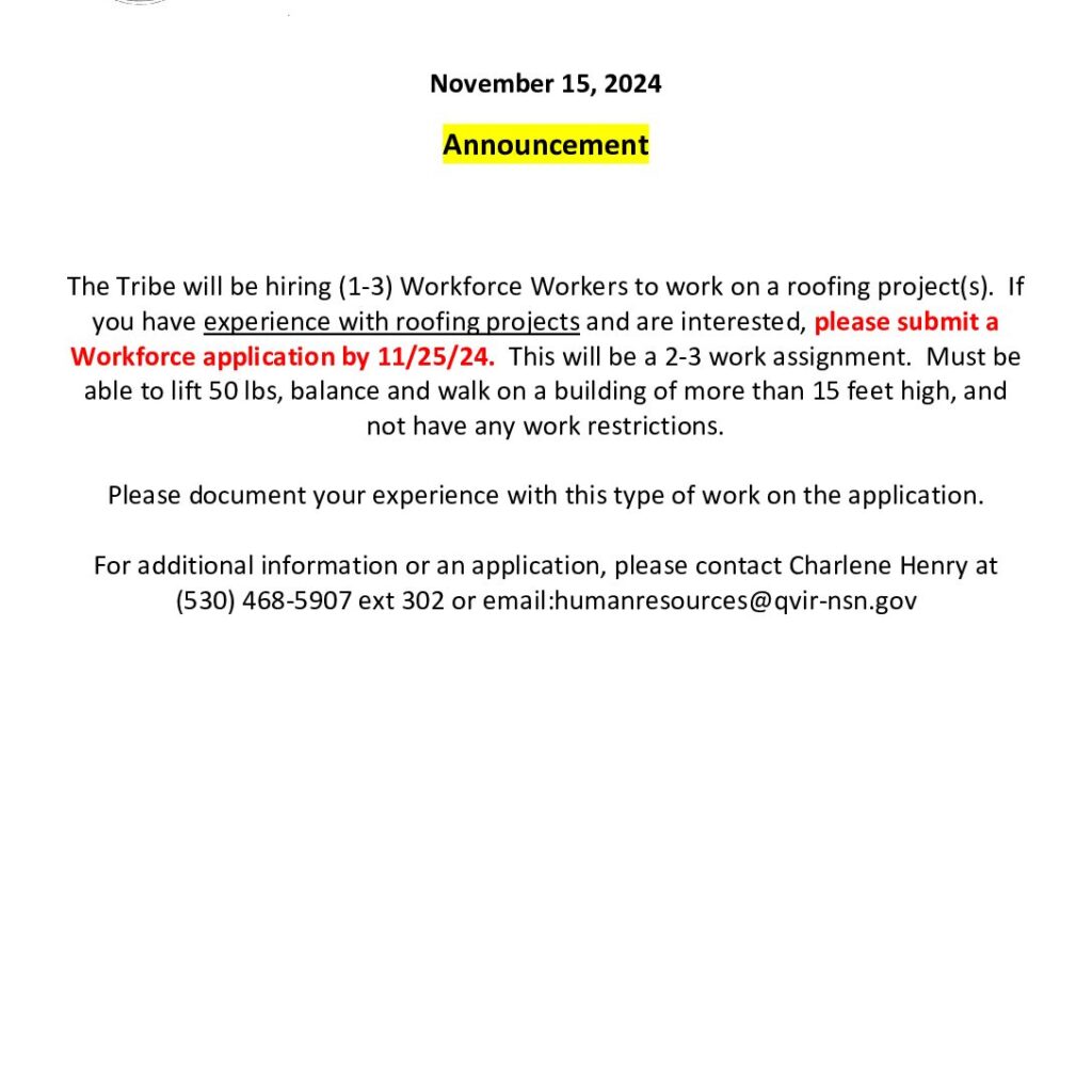 Roofers needed workforce