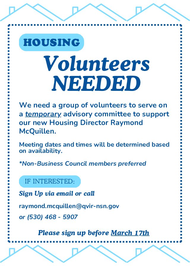 Housing Volunteer Flyer