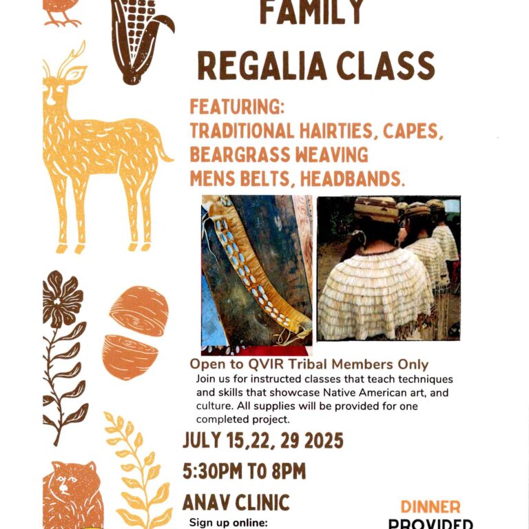 July Family Regalia Class Flyer 2025