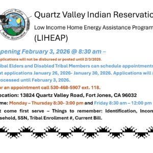 Quartz Valley Indian Reservation Announcement of Opening Jan. 2026